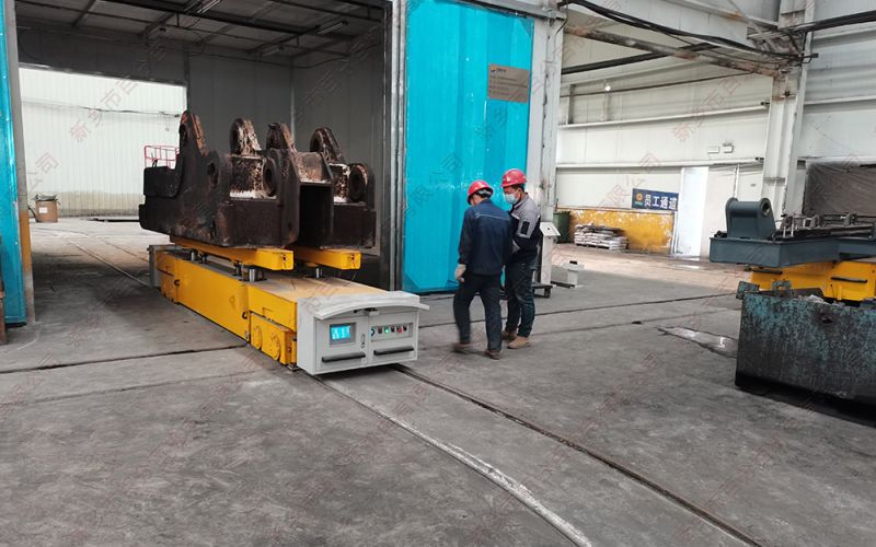 電動軌道地平車在噴砂、清洗、噴漆、烘干等噴涂工序中的應用