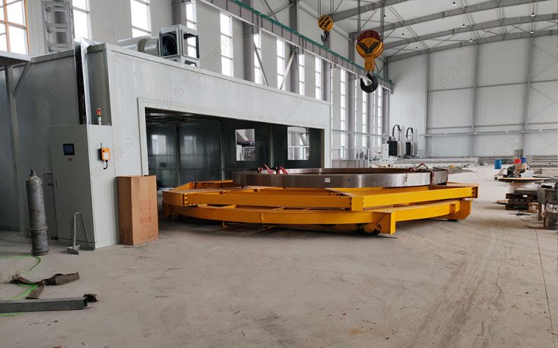 環(huán)保設(shè)備噴砂房配套的有軌電動(dòng)轉(zhuǎn)運(yùn)車(chē)：效率、安全、環(huán)保